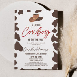 En liten Cowboy är på väg! Rodeo Baby Shower Inbjudningar