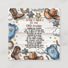 En liten cowboy är på vägen till babyskusen tilläggskort