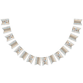 En liten cowboy är på vägen till babyskusen vimplar