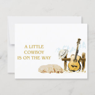 En liten Cowboy är på Way Postcard Vykort