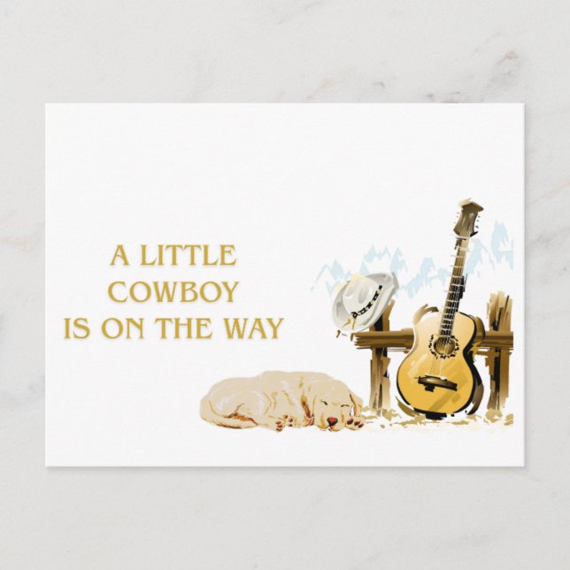 En liten Cowboy är på Way Postcard Vykort (Framsida)