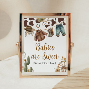 En liten cowboy Baby Shower Spädbarn är Sweet Poster