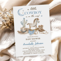En liten cowboy-bebis shower pojke