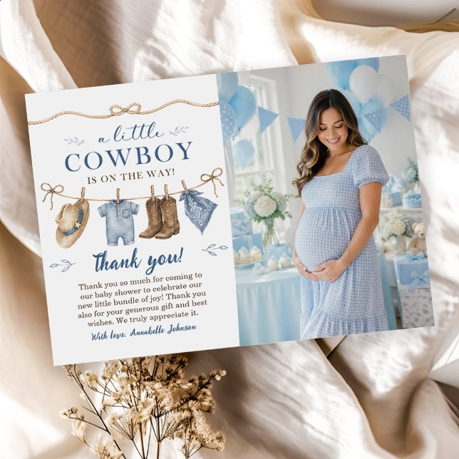 En liten cowboy-bebis shower pojke inbjudningar (Skapare uppladdad)