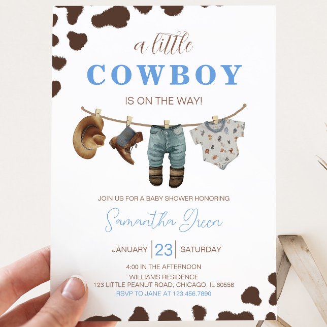 En liten cowboy-bebisfest inbjudningar (Skapare uppladdad)