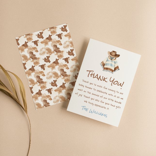 En liten Cowboy Desert Brown Baby Shower Tack Kort (Skapare uppladdad)