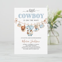 En liten cowboy Vilda västern Blå cowboy baby show