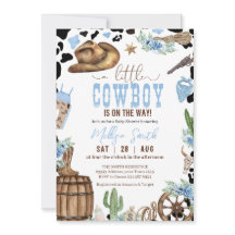 En liten cowboy Vilda västern pojke Blå Babyfirand