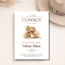 En liten cowboy Wild West-bebis firande 