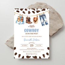 En liten cowboy Wild West Rodeo Baby Shower