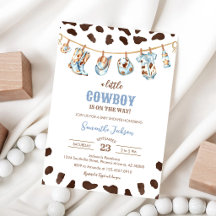 En liten cowboy Wild West Rodeo Baby Shower