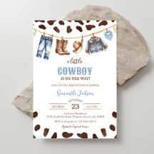 En liten cowboy Wild West Rodeo Baby Shower