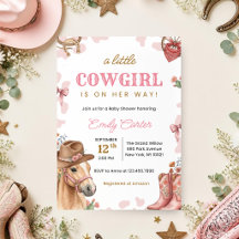 En liten cowgirl är på väg Baby Shower