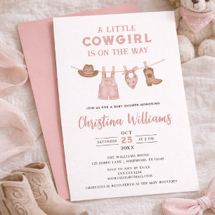 🤠 En liten cowgirl är på väg Inbjudningar