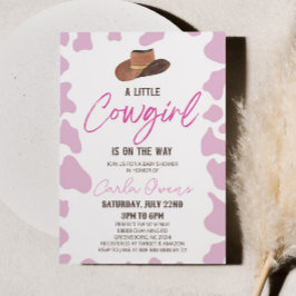 En liten Cowgirl är på väg! Rodeo Baby Shower Inbjudningar