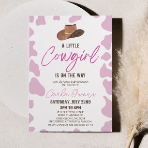 En liten Cowgirl är på väg! Rodeo Baby Shower Inbjudningar