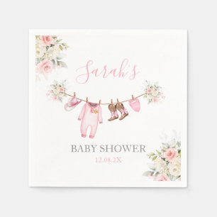 En liten cowgirl baby shower flicka pappersservett