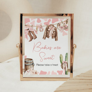 En liten Cowgirl Baby Shower Spädbarn är Sweet Poster