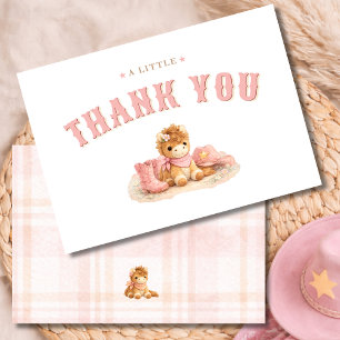 En liten cowgirl-bebis Flicktema Baby Shower Tacks Tack Kort
