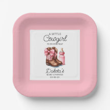 En liten Cowgirl Rosa Wester Rodeo Pappra Napkins