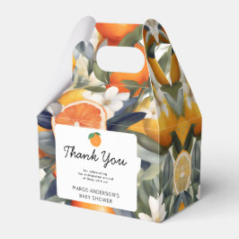 En liten Cutie är på väg mot Citrus Baby Shower Presentaskar