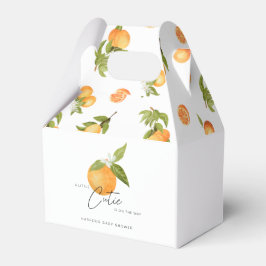 En liten Cutie Baby Shower-Orange Presentaskar