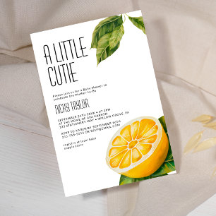 En liten Cutie Lemon Citrus Baby Shower Inbjudningar