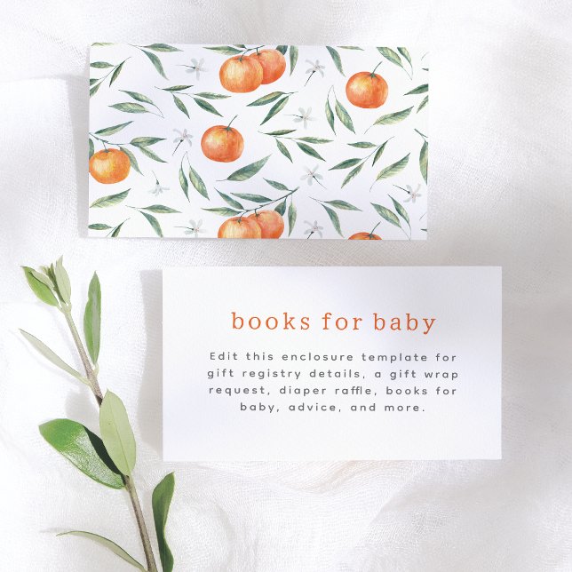 En liten Cutie Orange Citrus Baby Shower Tilläggskort (Skapare uppladdad)