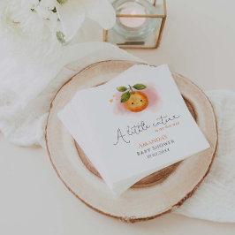 En liten Cutie Orange Clementine Baby Shower Pappersservett