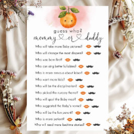 En liten Cutie Orange Clementine "gissa vem"-spel