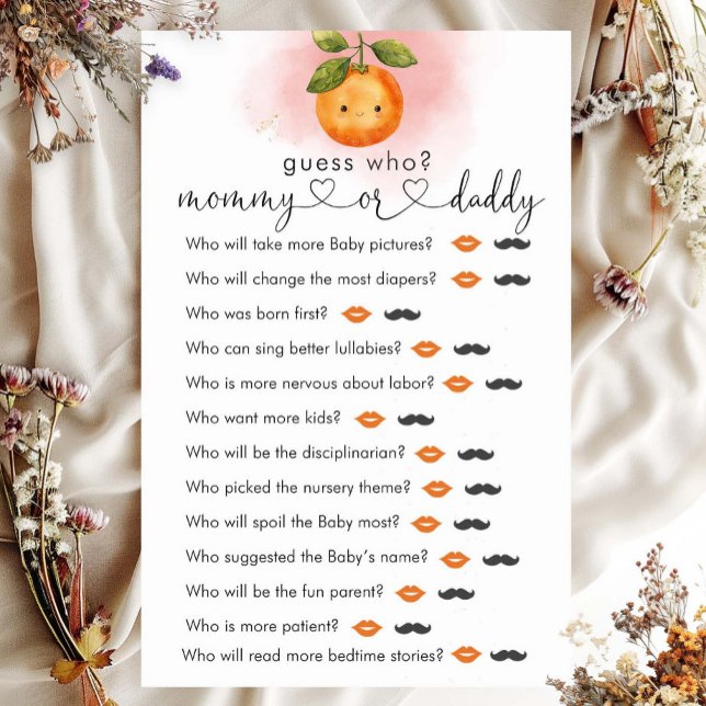 En liten Cutie Orange Clementine "gissa vem"-spel (Skapare uppladdad)