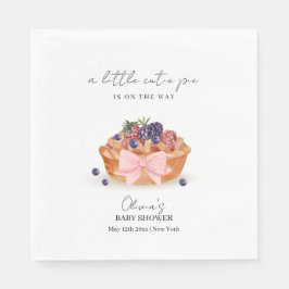 En liten Cutie Paj Berry Bow Baby Shower Pappersservett