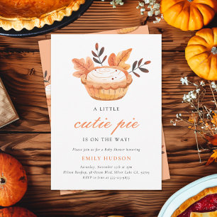 En liten Cutie Paj Fall Blommigt Baby Shower Inbjudningar