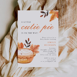 En liten Cutie Paj Fall Blommigt Baby Shower Inbjudningar