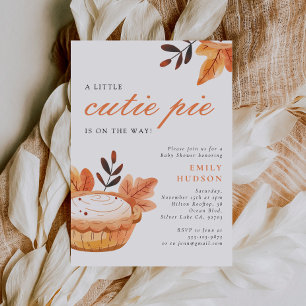 En liten Cutie Paj Fall Blommigt Baby Shower Inbjudningar