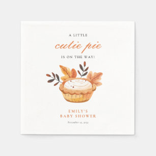 En liten Cutie Paj Fall Blommigt Baby Shower Pappersservett