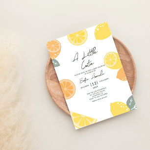 En liten Cutie Pastel Citrus Baby Shower Inbjudningar