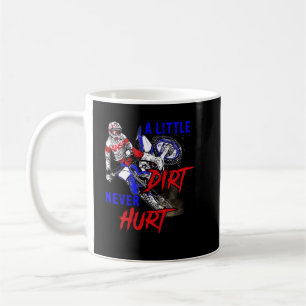 En liten Dirt Ontr aldrig Lilla Motocross Dirt Bik Kaffemugg