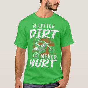 En liten Dirt Ontr aldrig Lilla Motocross Dirt Bik T Shirt