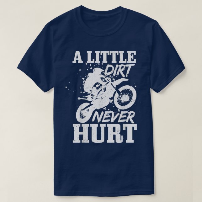 En liten Dirt Ontr aldrig Lilla Motocross Dirt Bik T Shirt (Design framsida)