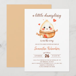 En liten dubbning är på väg att bli Bao Baby Showe Inbjudningar