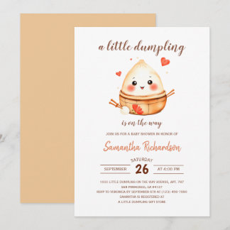 En liten dubbning är på väg att bli Bao Baby Showe Inbjudningar