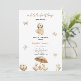 EN LITEN DUCKLING BABYSHOWER ANKOR INVITATION INBJUDNINGAR