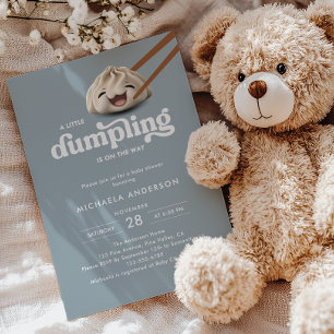 En liten dumpling är på väg Babykalas Inbjudningar