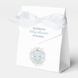 En liten elefant-babydusch presentaskar
