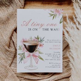En liten Espresso Martini Baby Shower-inbjudan Inbjudningar