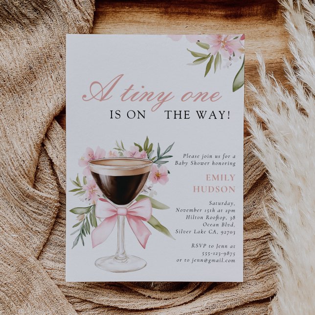 En liten Espresso Martini Baby Shower-inbjudan Inbjudningar (Skapare uppladdad)