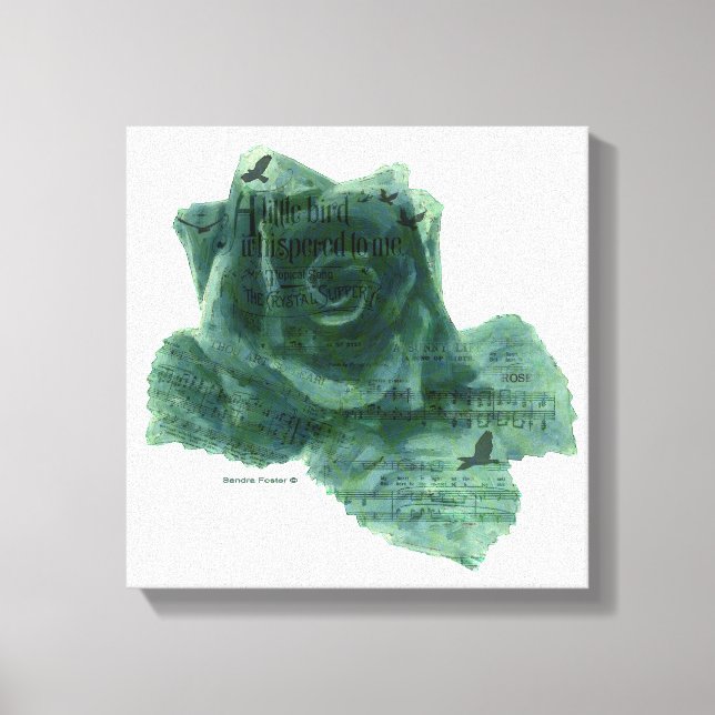 En liten fågel berättade för mig Ro Canvastryck (Framsida)