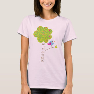 En liten fågel sa att jag borde återvinna tee shirt