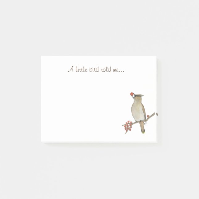 En liten fågel sa mig post-it block (Framsida)
